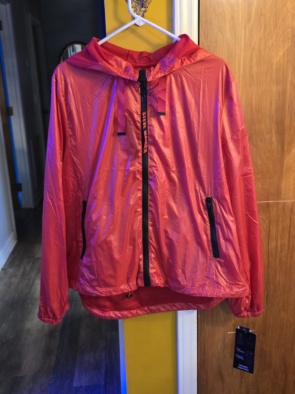 Steve Madden Bright Pink Hooded Utility Jacket